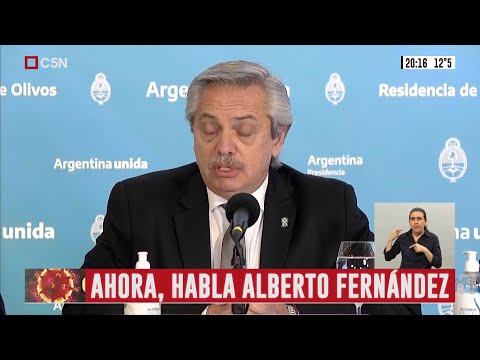 Alberto Fernández anuncia nueva extensión de la cuarentena (parte 1)