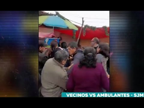 San Juan de Miraflores: Vecinos se enfrentan a ambulantes por tomar iglesia como mercado