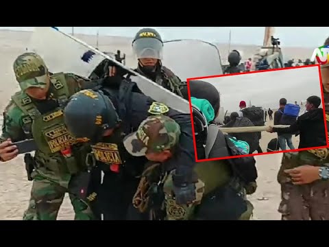 Policía termina herido en la frontera con Chile tras enfrentamientos contra migrantes