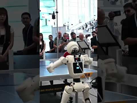 Humanoid Robots Take On Humans in Table Tennis Showdown #shorts