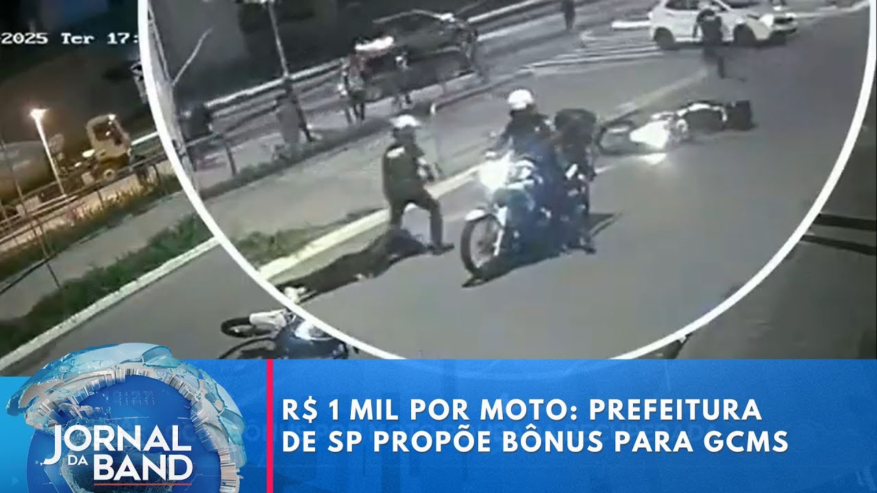 R$ 1 Mil por moto Prefeitura de SP propõe bônus para GCMs | Jornal da Band