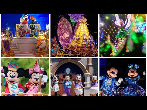 Disneyland Magic Kingdom show collection (Paint the Night, starlight, Boo to you, Friendship Fair)