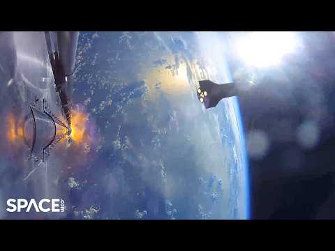 우와! SpaceX Starship Flight 14 단 분리, 장엄한 장면