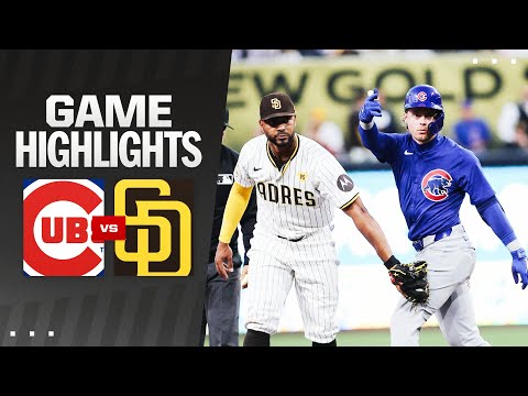 Cubs vs. Padres Game Highlights (4/8/24) | MLB Highlights