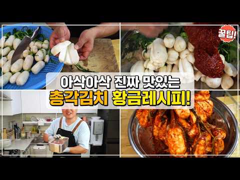 풋내 잡는 뜨거운 찹쌀풀 비법: 절대 무르지 않는 알타리 김치