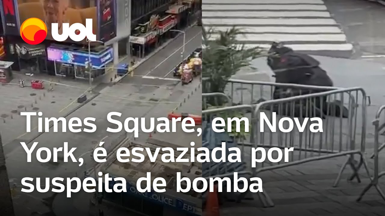 Times Square em Nova York é esvaziada após suspeita de bomba veja vídeos