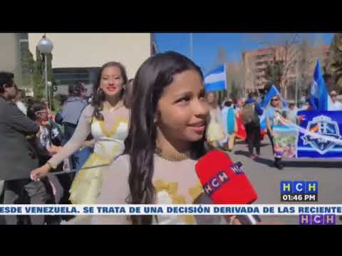 Orgullosos hondureños desfilan en Madrid