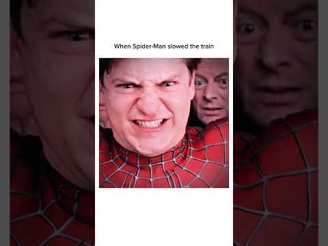 When Spider-Man slowed down the train #shorts