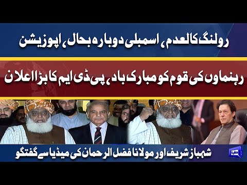 Maulana Fazlur Rehman and Shahbaz Sharif Important Media Talk After Supreme Court Verdict