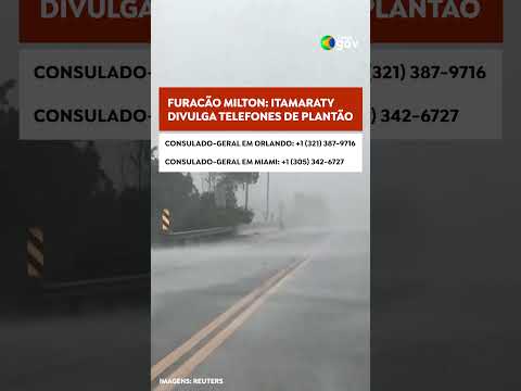 FURACÃO MILTON: TELEFONES DE PLANTÃO PARA BRASILEIROS NA FLÓRIDA #hurricane #milton #furacão