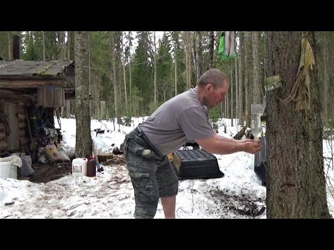 Жизнь в тайге  Один и надолго  Часть 10  В лесной избе  Лёд всё опаснее