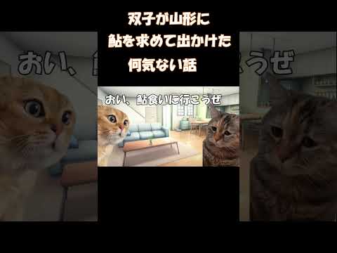 【猫ミーム】双子が山形に鮎を求めて出かけた何気ない話【日常】
