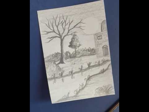 رسم منظر طبيعي