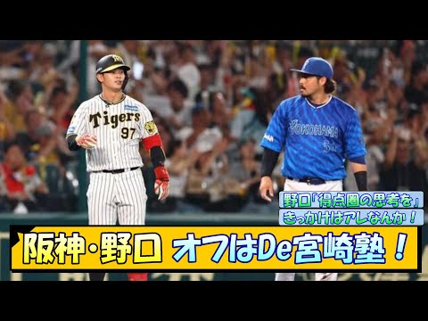 阪神・野口 オフはDe宮崎塾！【なんJ/2ch/5ch/ネット 反応 まとめ/阪神タイガース/藤川球児】