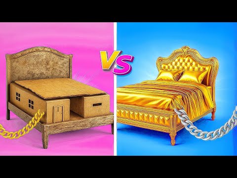 HOW TO MAKE CARDBOARD HOUSE 📦 Doll Makeover 💵 Awesome Restoration Cool Hacks By 123 GO!