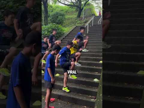 Walking up the stairs with style.😱