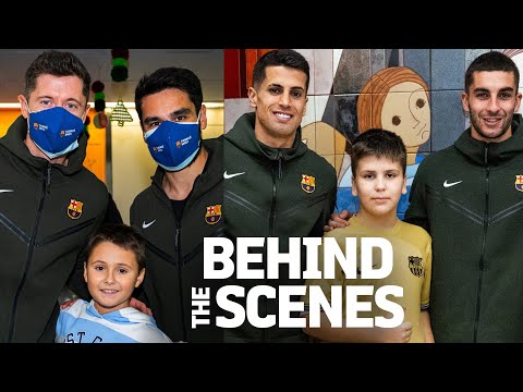 BARÇA PLAYERS VISIT CHILDREN IN HOSPITAL I BEHIND THE SCENES 💖💖