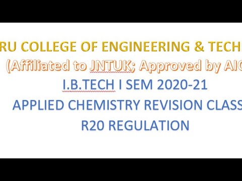 APPLIED CHEMISTRY REVISION CLASSES FOR AI&DS-04