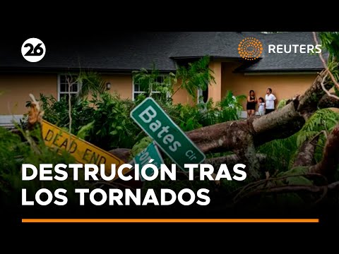 Tornados formados con la llegada del huracán Milton a Florida causan destrucción | #Reuters