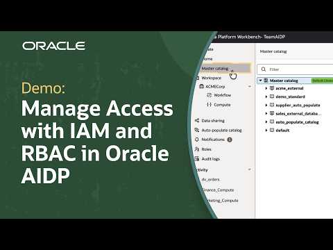 How to Configure IAM and RBAC in Oracle AI Data Platform | Sebae Videos