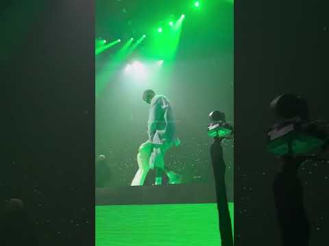 Bad Bunny dancer gets stuck on his pants during live show #shorts