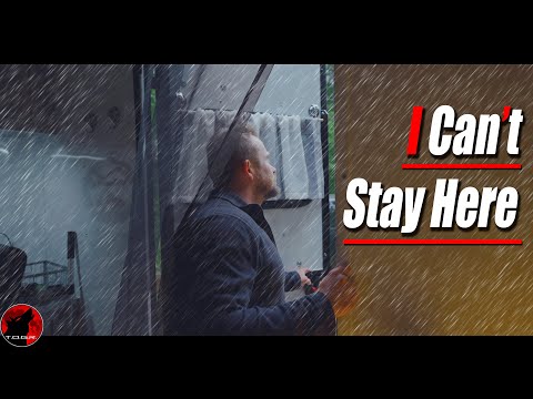 It's Not Safe - Forced To Escape - Storm Camping at the Off Grid Cabin Adventure
