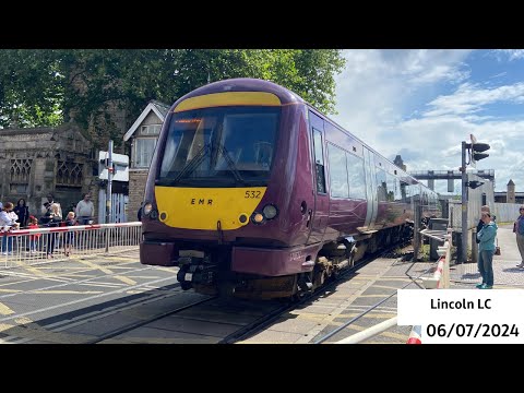 Lincoln High Street Level Crossing (06/07/2024) ft:@JSlevelcrossingandtrains