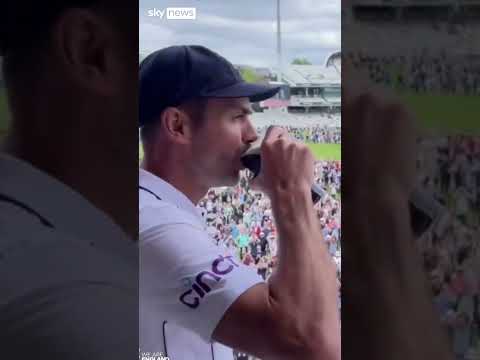 Jimmy Anderson downs pint