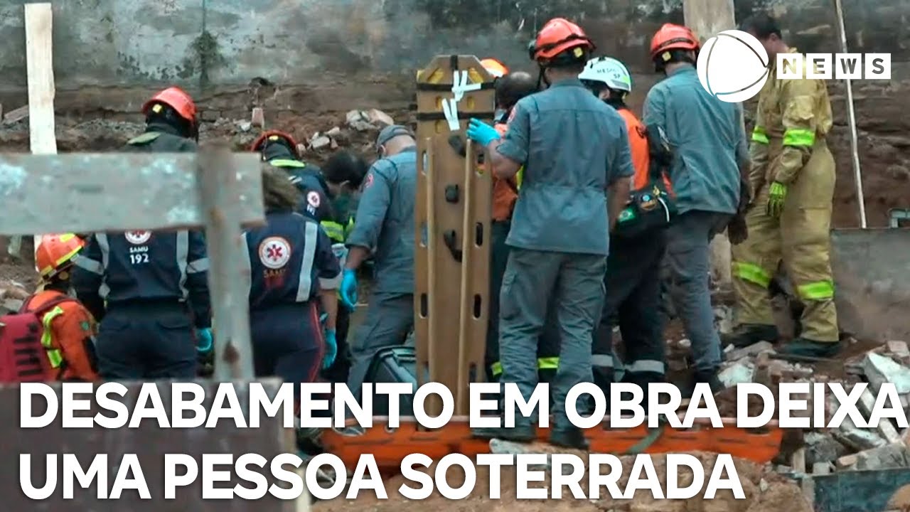 Desabamento em obra deixa uma pessoa soterrada em SP