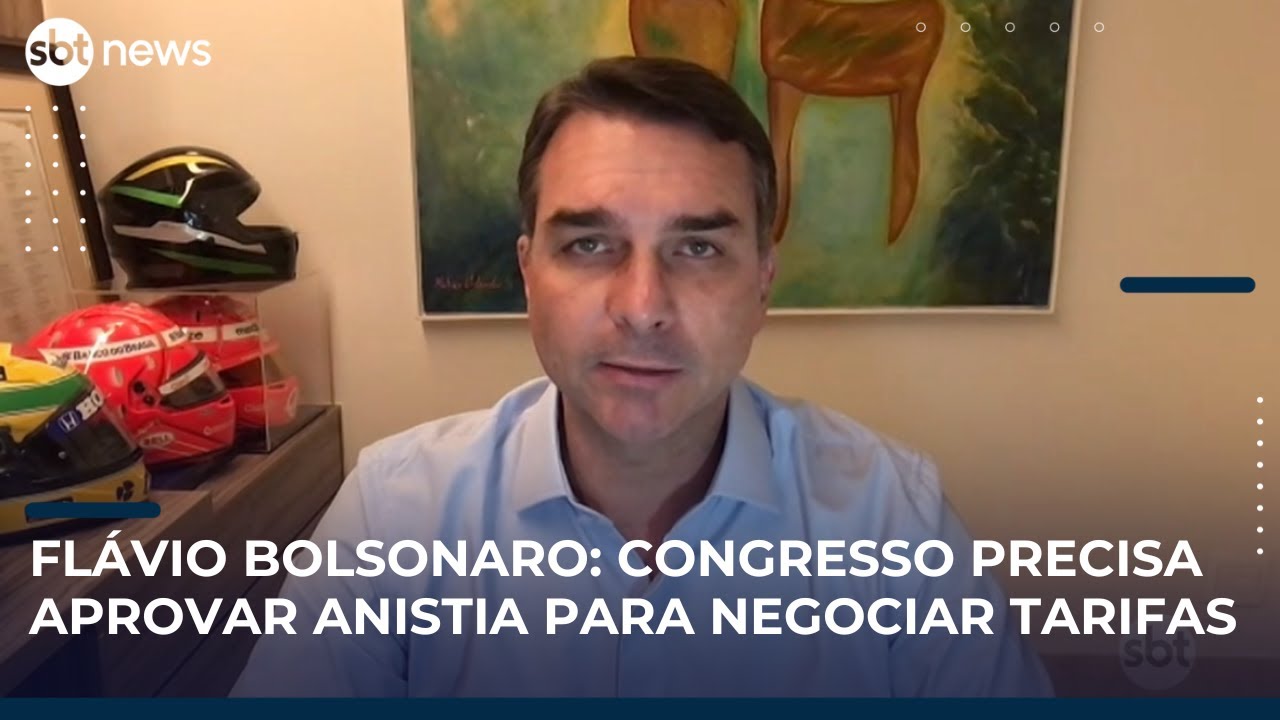 Flávio Bolsonaro Congresso precisa aprovar anistia para negociar redução de tarifas dos EUA