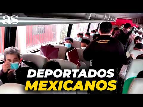 DEPORTADOS MEXICANOS de EE.UU. regresan a <strong>CASA</strong> en autobús desde HONDURAS