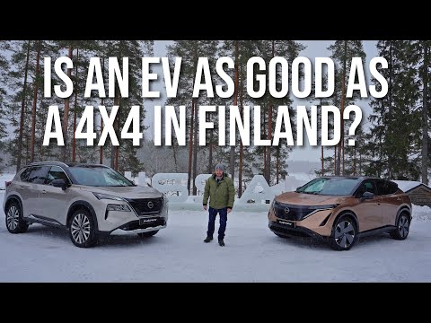 Road trip across Finland | Nissan e4orce X-Trail & Ariya in deep snow!