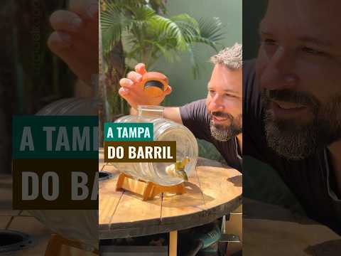 Fiz uma <strong>tampa</strong> de madeira pro barril de vidro #marcenaria #diy