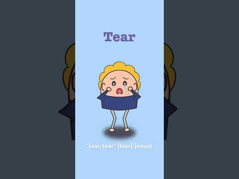 tear vs. tear #engslishlearning #pronunciation #verb #noun #esl