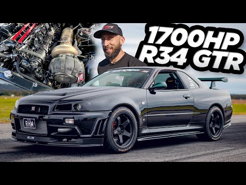 1744HP R34 GTR "RHM" - The CRAZIEST R34 GTR EVER"! (3.4L Stroker - 88MM Turbo - Sequential)