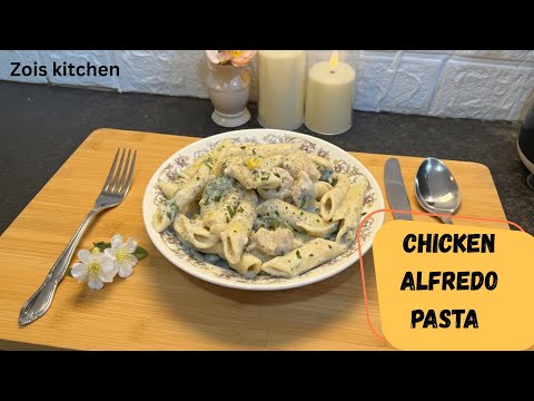 Chicken Alfredo Pasta 🍝| White Sauce Pasta 🌸