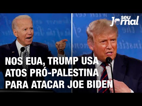 Nos EUA, Trump usa atos pró-Palestina para atacar Joe Biden