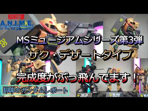 マーキングを追加して情報量と完成度がぶっ飛んでます!ロボット魂ザク・デザートタイプMSミュージアムを徹底レビュー!