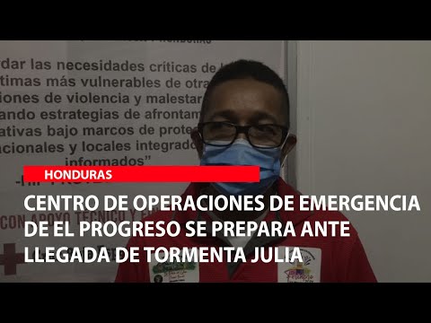 Centro de Operaciones de Emergencia de El Progreso se prepara ante llegada de tormenta Julia