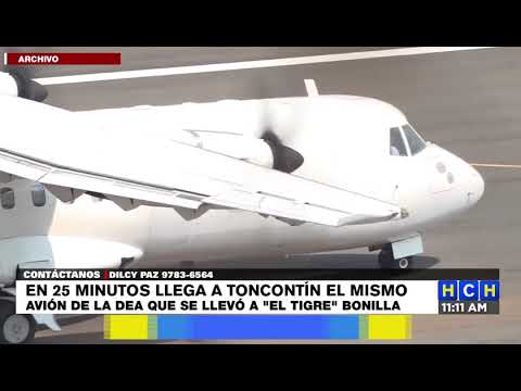 ¡En ruta hacia Honduras avión de la DEA!