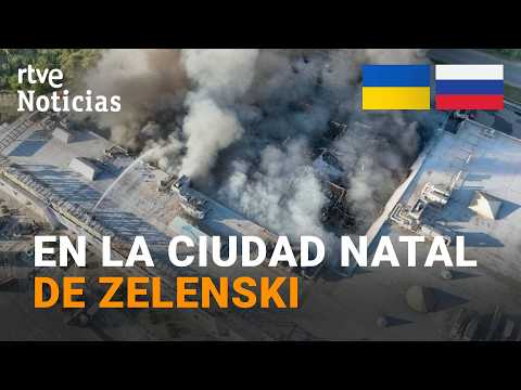 Un dron ruso destruye un centro comercial en Ucrania | RTVE Noticias