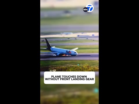 Boeing cargo plane lands on its nose after front landing gear fails
