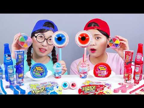 Red VS Blue <strong>Food</strong> Dessert Mukbang 빨간색 파란색 디저트 먹방 DONA 도나