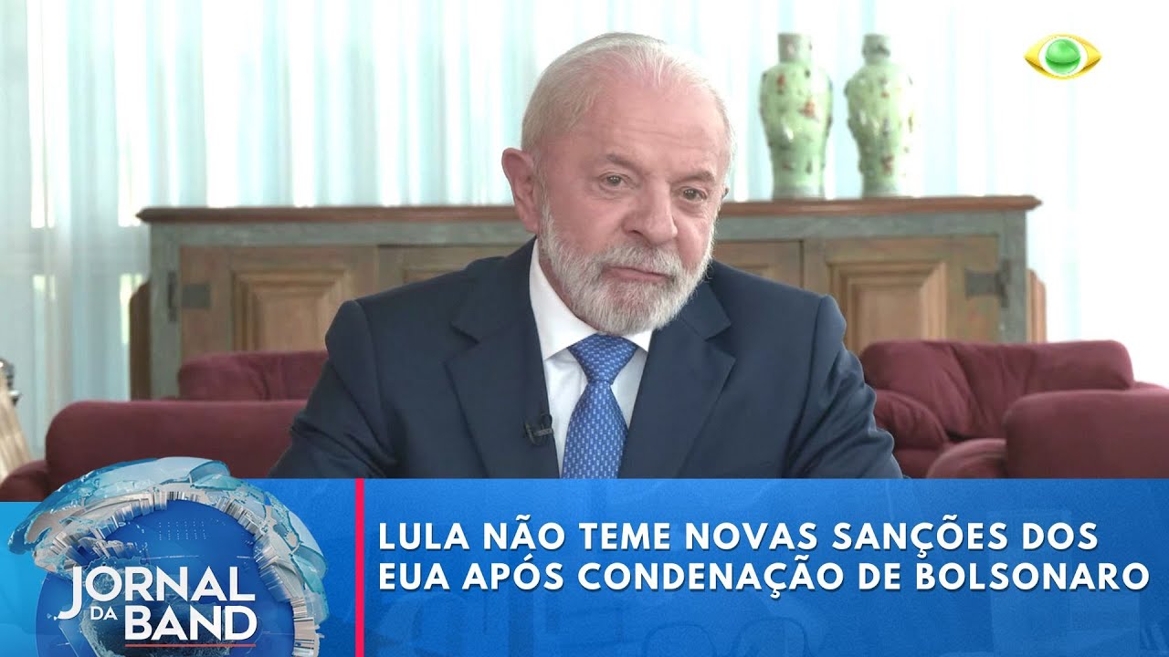 Lula diz não temer novas sanções dos EUA após condenação de Bolsonaro | Jornal da Band