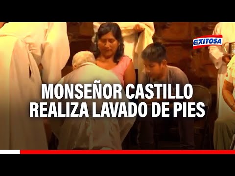 Monseñor Castillo realiza lavado de pies a madres e hijos de ollas comunes