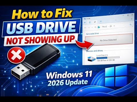 how to fix usb pen drive not showing up in windows 11 2026 Update