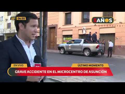 Grave accidente en el Microcentro de Asunción