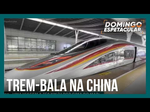 Acompanhe uma viagem a 350 km/h por cima do mar no mais novo trem-bala da China