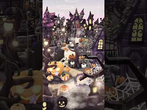 【ポケ森】Halloweentown【キャンプ場レイアウト】 #acpc #ポケ森 #animalcrossing #shorts