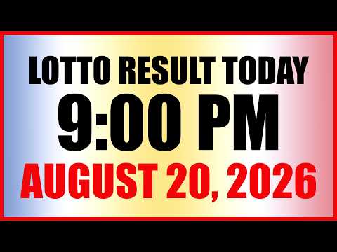 Lotto Result Today 9pm <strong>Draw</strong> August 20, 2026 PCSO